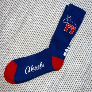 Blue Democratic Donkey Mid Calf Socks